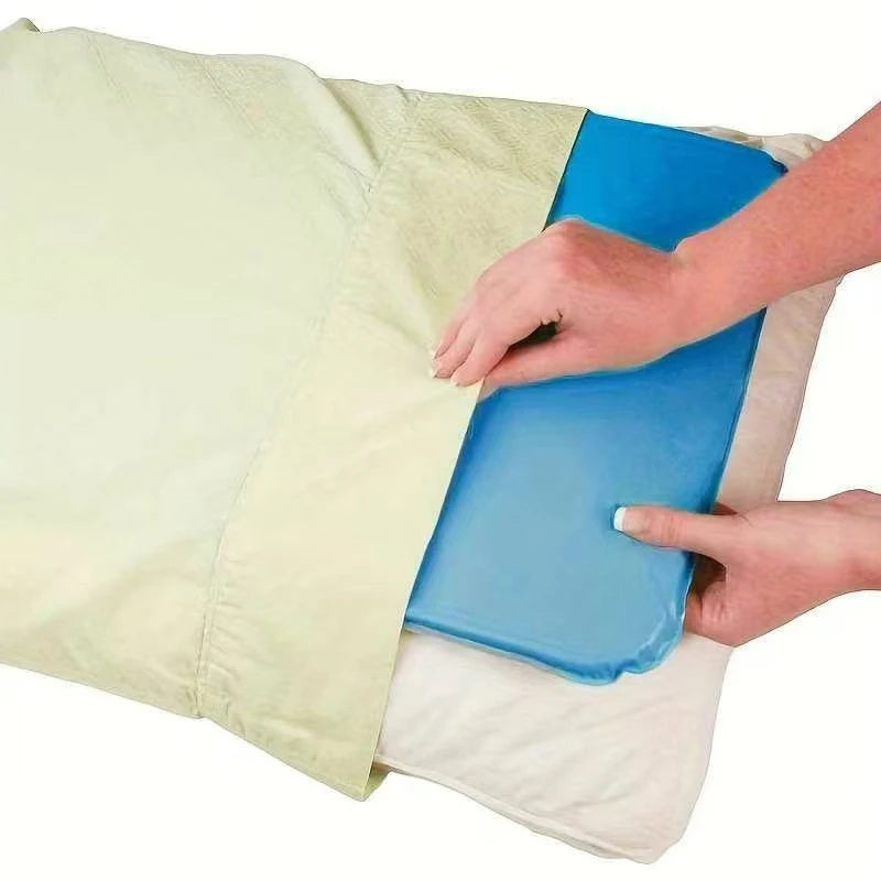 Blue Gel Cooling Pillow Portable Nap Sleeping Ice Mat in Summer Office Home Muscle Relaxation Pillow Reusable Neck Support