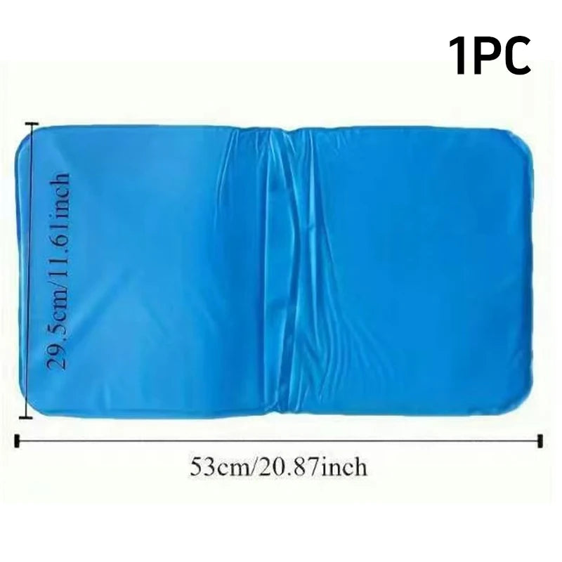 Blue Gel Cooling Pillow Portable Nap Sleeping Ice Mat in Summer Office Home Muscle Relaxation Pillow Reusable Neck Support