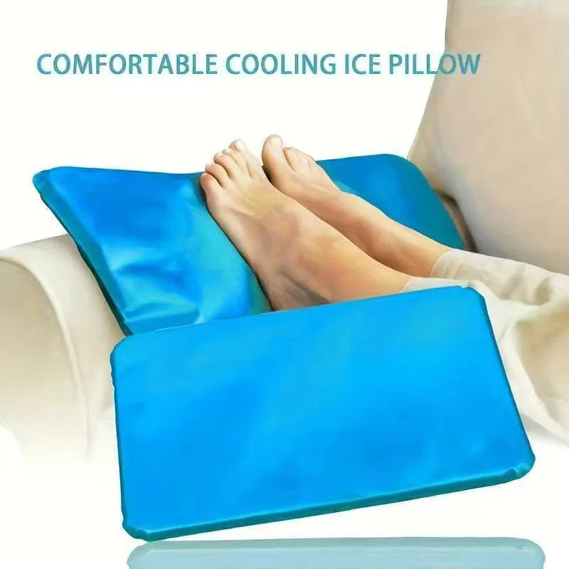 Blue Gel Cooling Pillow Portable Nap Sleeping Ice Mat in Summer Office Home Muscle Relaxation Pillow Reusable Neck Support