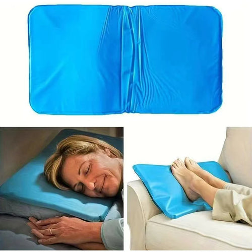 Blue Gel Cooling Pillow Portable Nap Sleeping Ice Mat in Summer Office Home Muscle Relaxation Pillow Reusable Neck Support