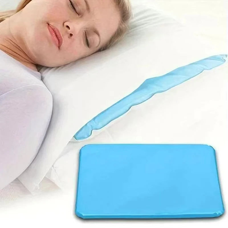 Blue Gel Cooling Pillow Portable Nap Sleeping Ice Mat in Summer Office Home Muscle Relaxation Pillow Reusable Neck Support