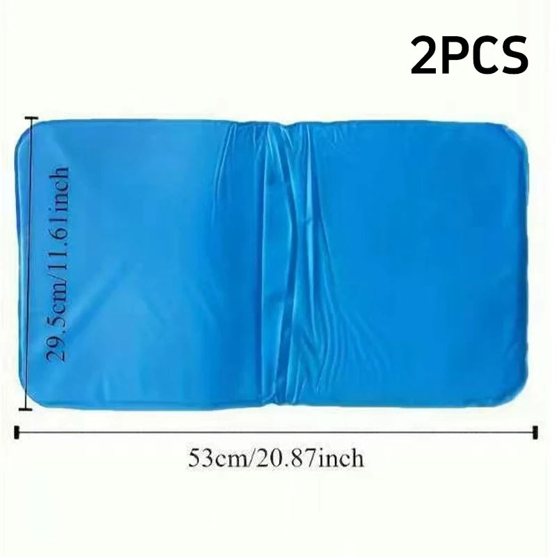 Blue Gel Cooling Pillow Portable Nap Sleeping Ice Mat in Summer Office Home Muscle Relaxation Pillow Reusable Neck Support